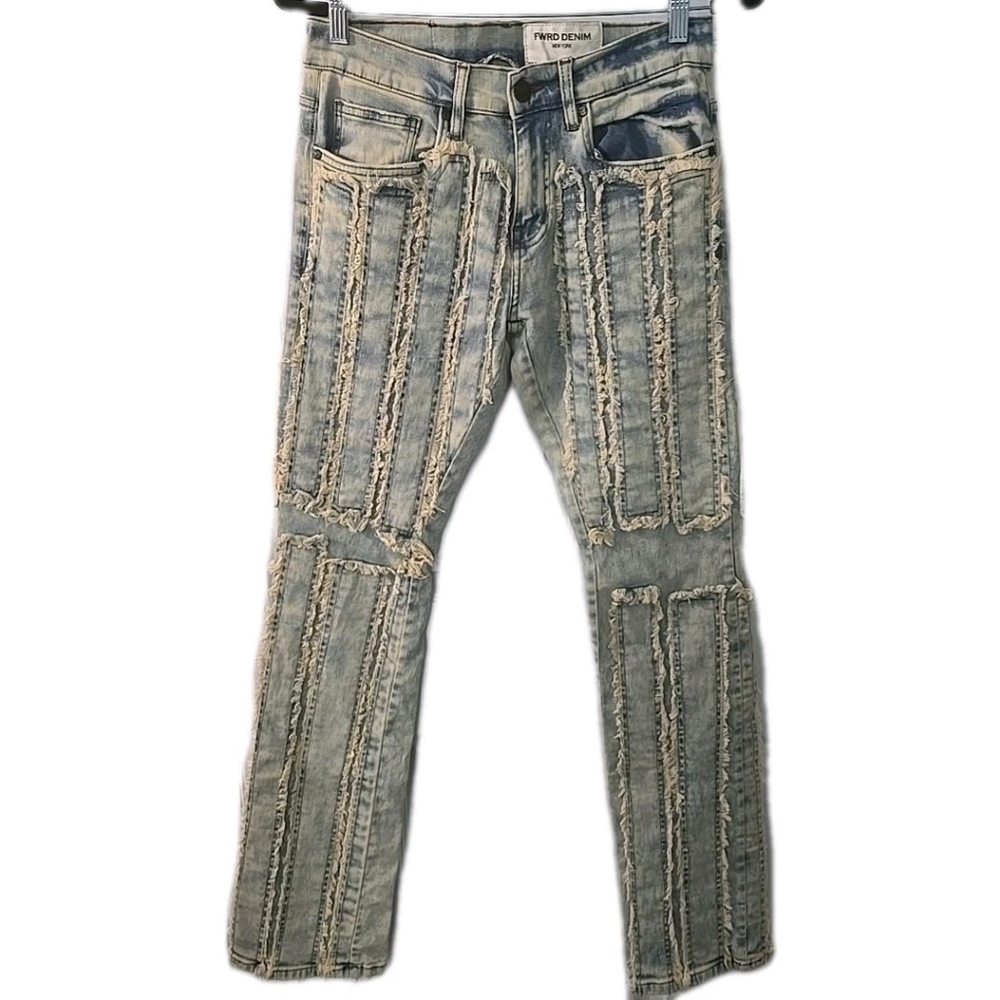 FWRD Denim Stacked Light Wash Denim Jeans‎ Mens Size 30x36